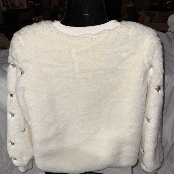 It’s Our Time Faux Fur With Sequinned Stars Sweater - Picture 3 of 7
